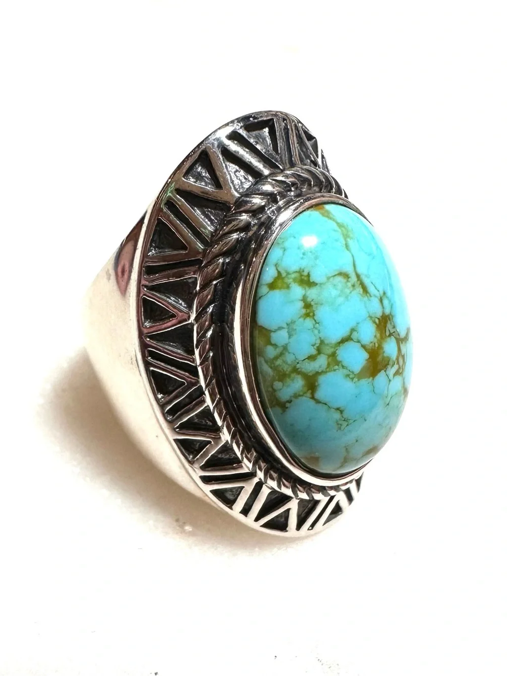 Jay King Campitos Turquoise Oval Cabochon Sterling Silver Ring